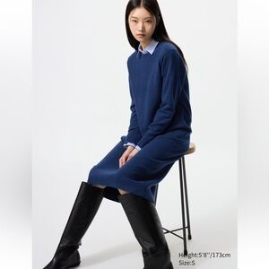 Blue Soufflé Yarn Sweater Dress